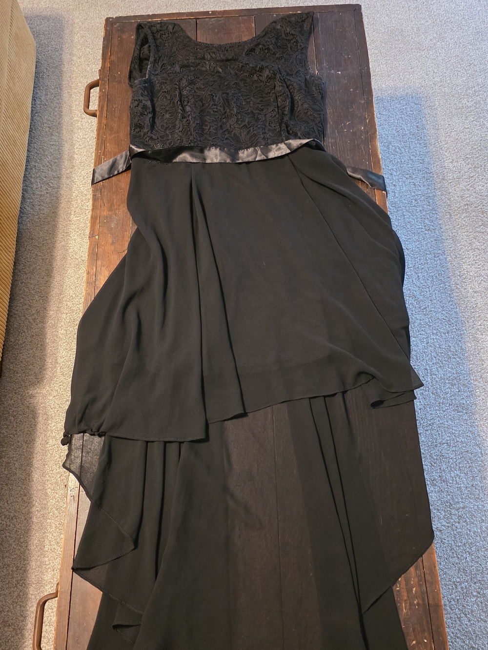 Black High-Low Layered Dress